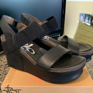 OTBT Bushnell Platform Sandal Black Size 10